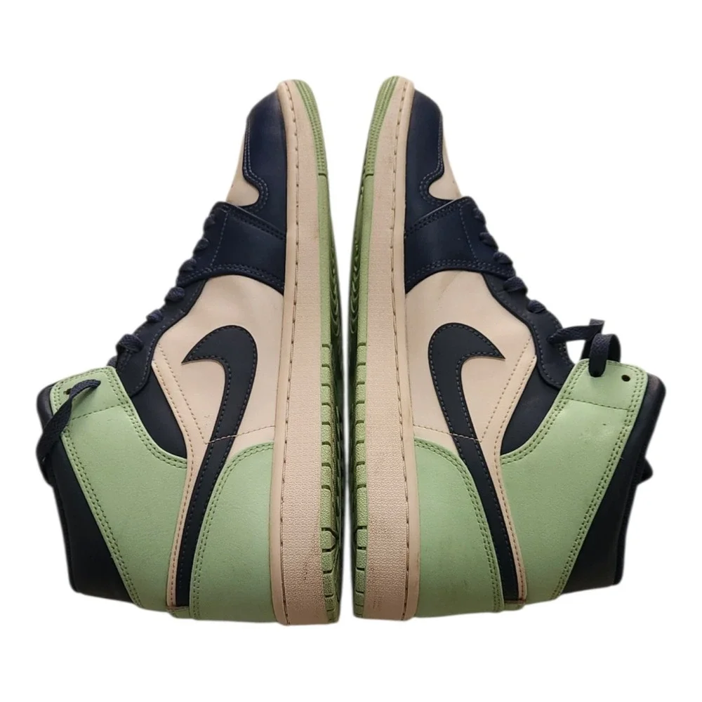 Nike Air Jordan 1 Mid‎ Dutch Green Midnight Navy 554724-413 Mens 11.5